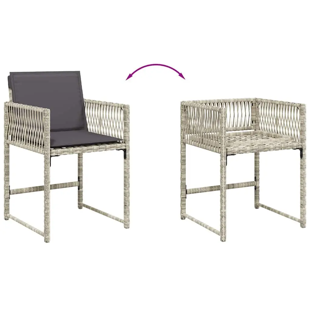 Garden Dining Set 11 Piece Outdoor Furniture Grey Poly Rattan Chairs Table Patio