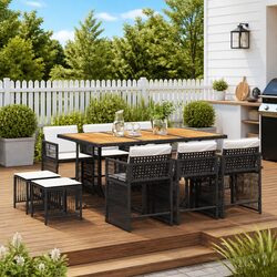 Concise and Durable 11 Piece Outdoor Dining Set