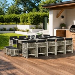 15-Piece Garden Dining Set with Comfort and Style