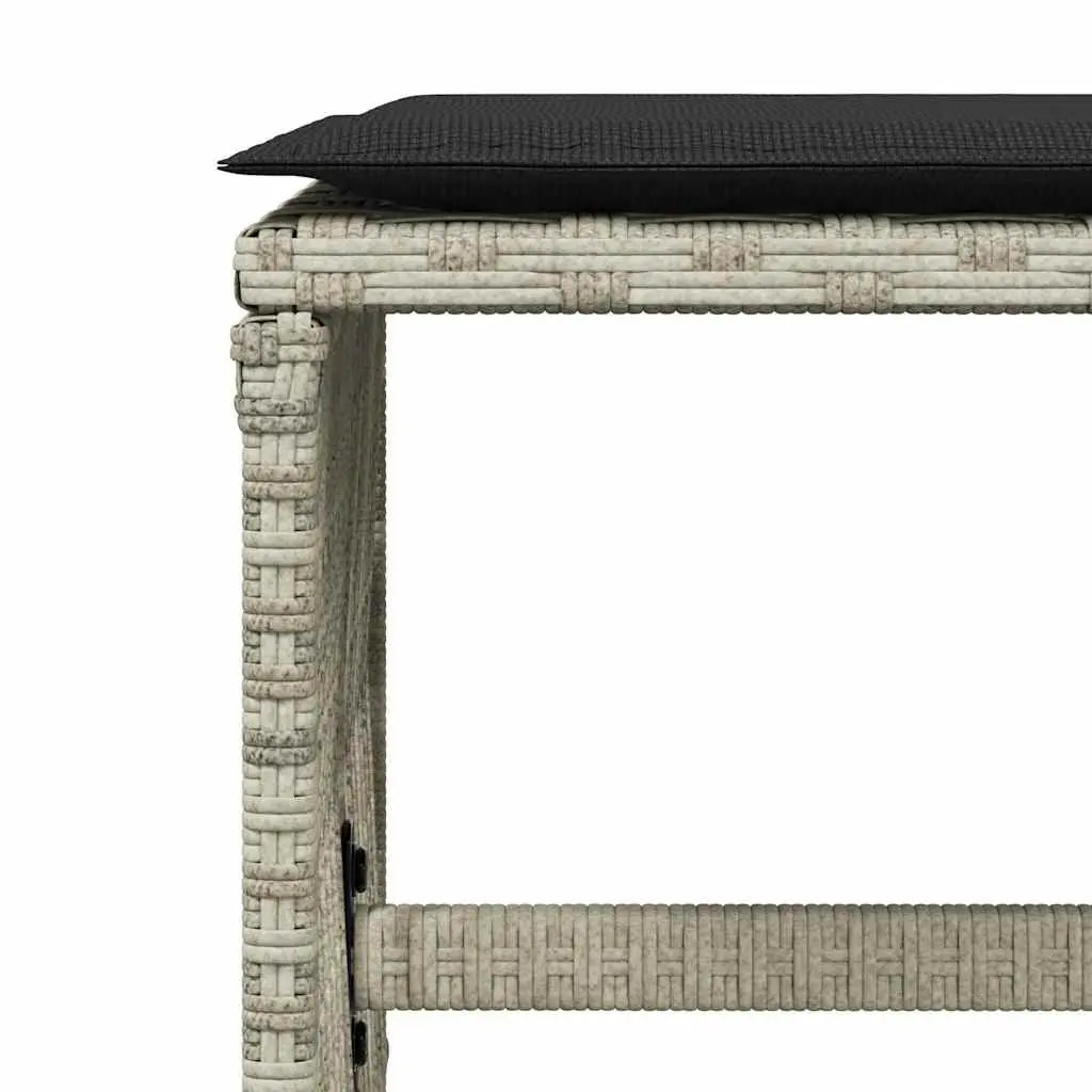Garden Dining Set 17 Piece Outdoor Furniture Grey Poly Rattan with Cushions