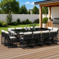Compact 13 Piece Garden Dining Set for Outdoor Dining
