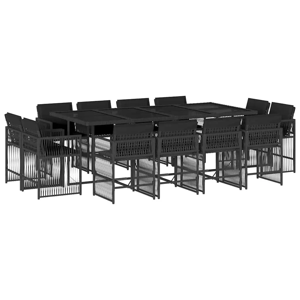 13 Piece Outdoor Dining Set Garden Patio Furniture PE Rattan Chairs Table