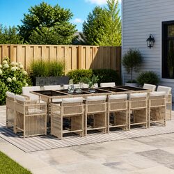 Compact and Elegant 15-Piece Outdoor Dining Set