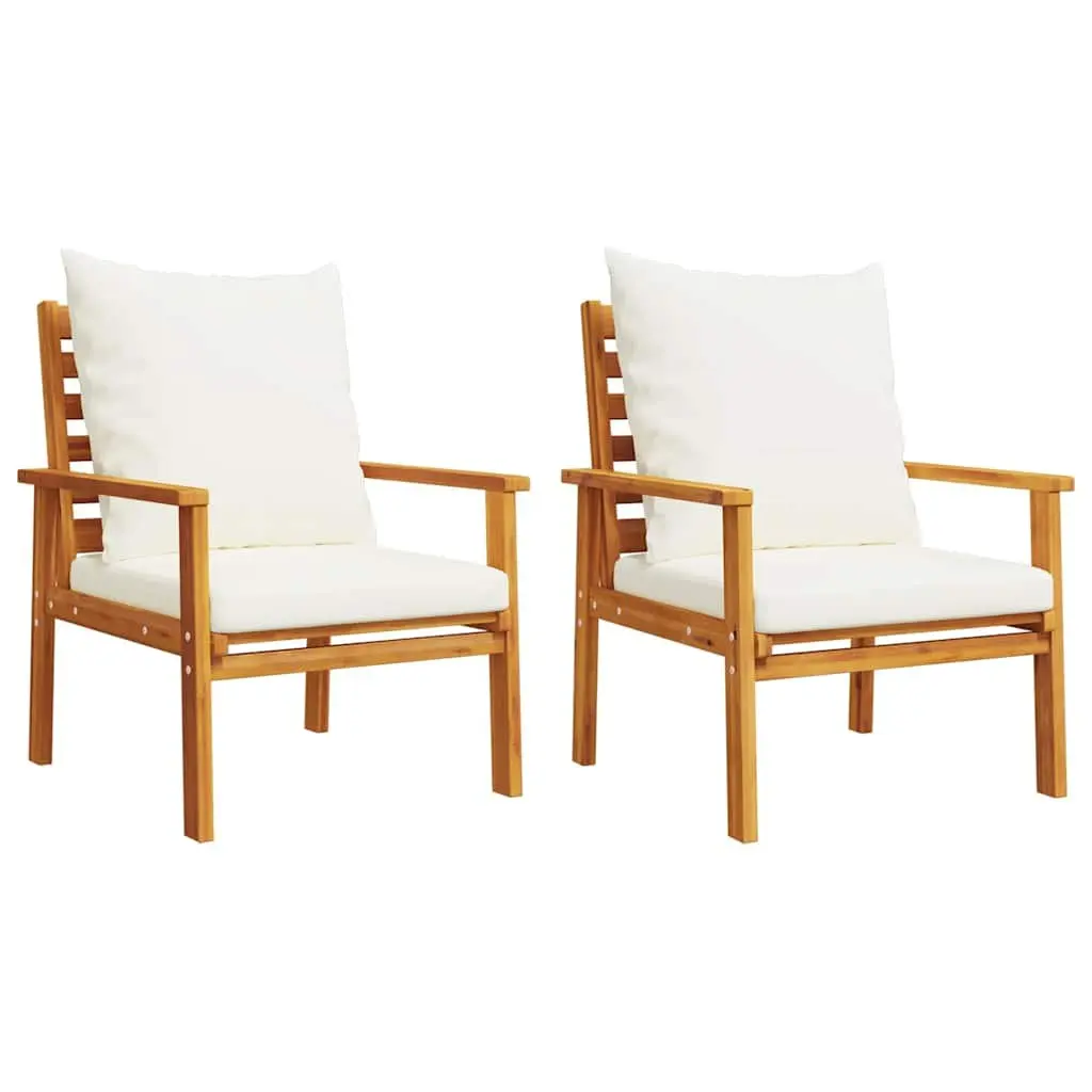 Garden Lounge Set 5 Piece Patio Furniture Outdoor Seating Brown Acacia Wood