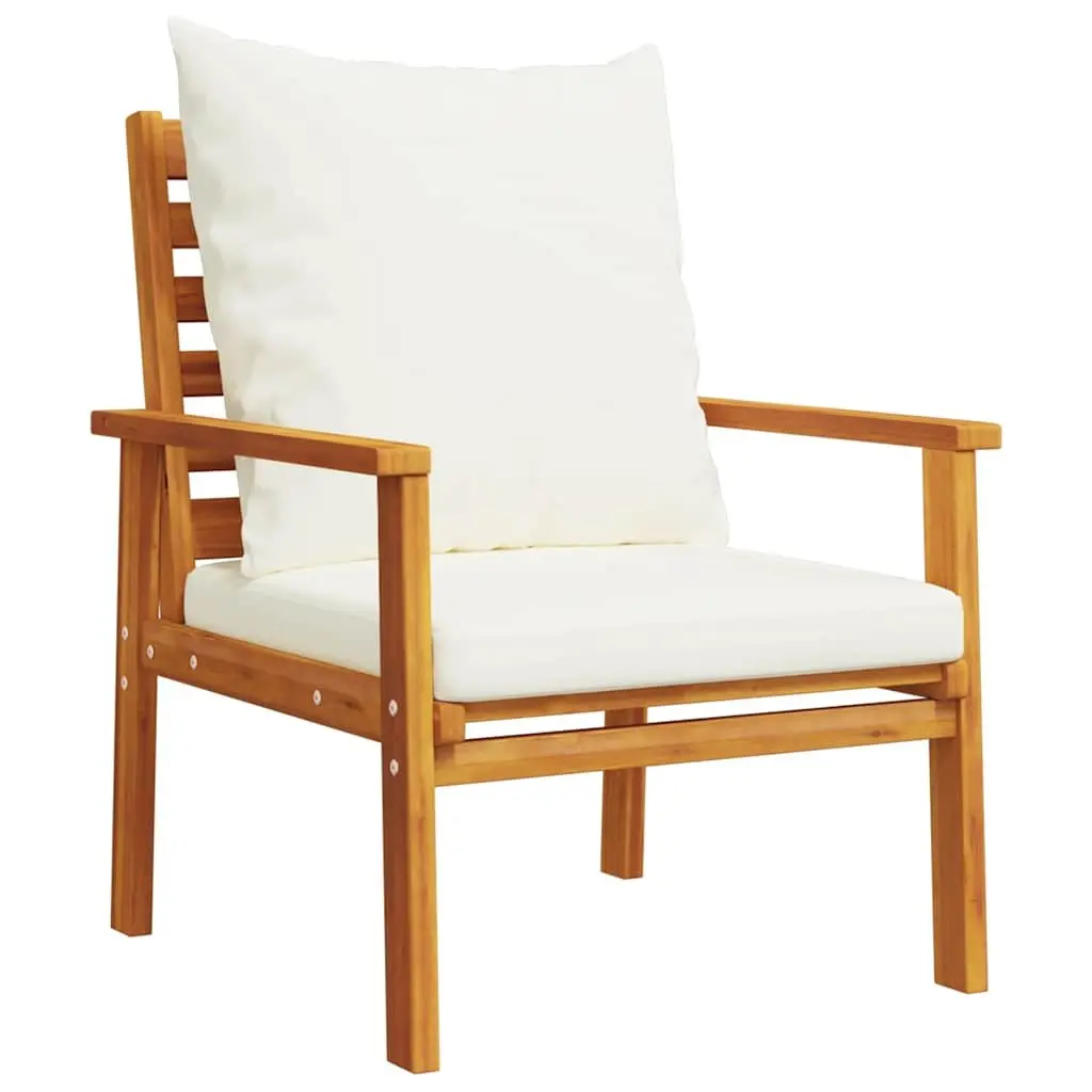 Garden Lounge Set 5 Piece Patio Furniture Outdoor Seating Brown Acacia Wood