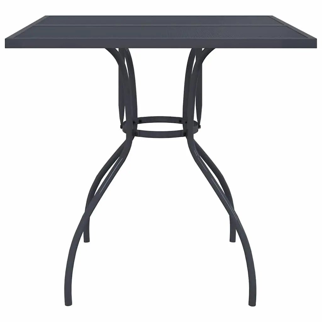 Garden Dining Set 3 Piece Outdoor Furniture Anthracite Metal Mesh Table Chairs