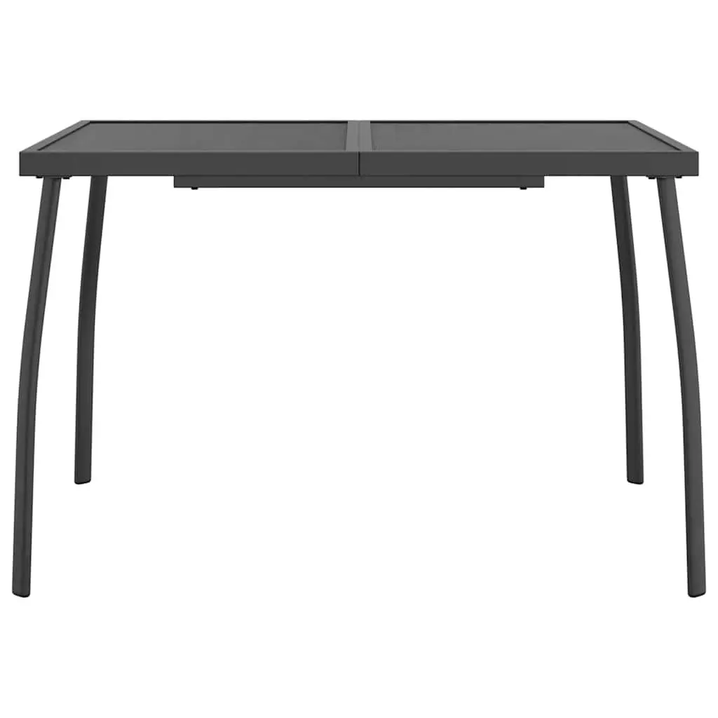Garden Dining Set 7 Piece Outdoor Furniture Metal Mesh Anthracite Patio Table