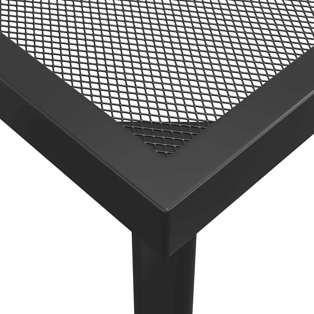 Garden Dining Set 7 Piece Outdoor Furniture Metal Mesh Anthracite Patio Table
