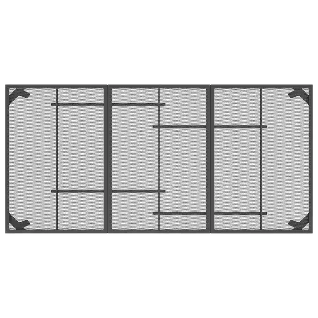 Garden Dining Set 7 Piece Outdoor Furniture Metal Mesh Anthracite Foldable