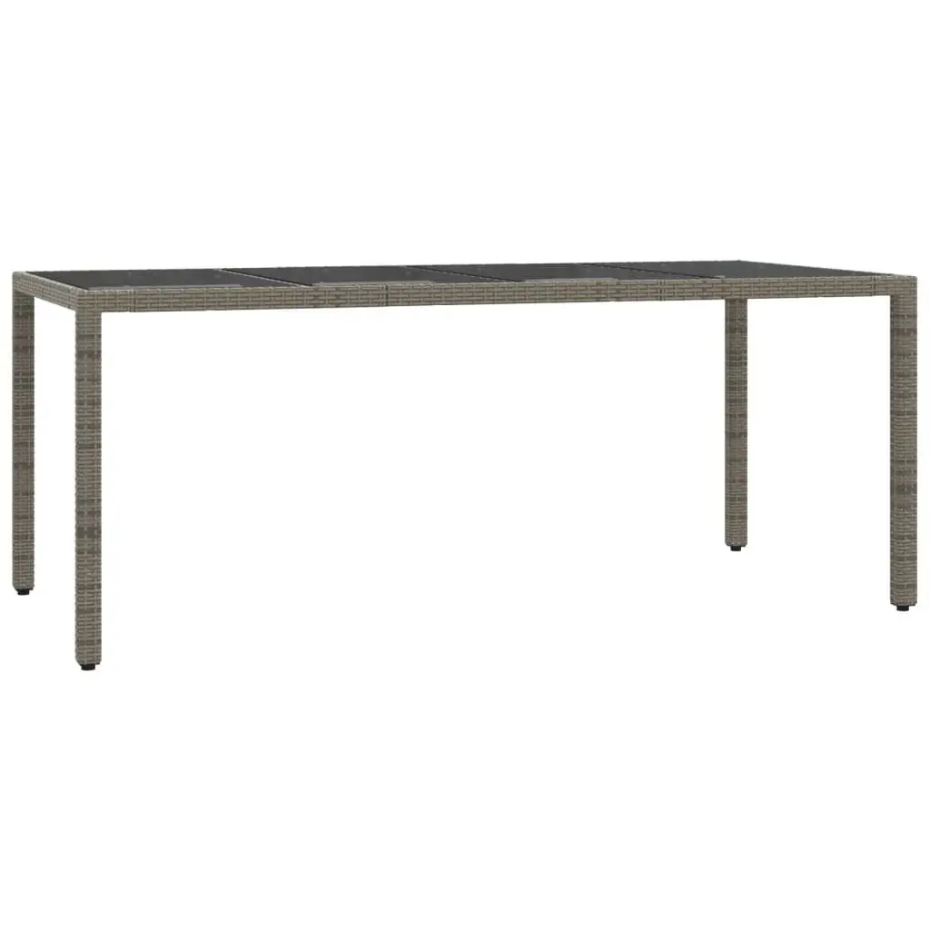 Outdoor Dining Set 7 Piece Garden Furniture Grey Poly Rattan with Cushions