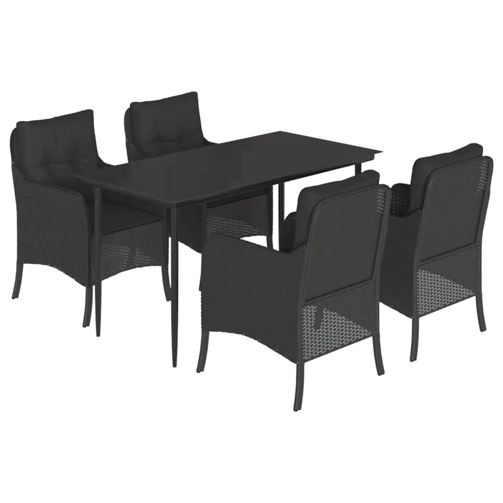 Garden Dining Set 5 Piece Outdoor Furniture Patio Table Chairs with Cushions