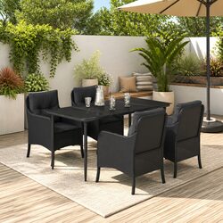 Compact and Stylish: 5-Piece Outdoor Dining Set
