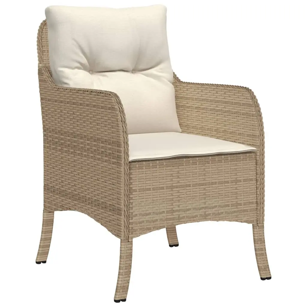 Outdoor Dining Set Beige 3 Piece Garden Furniture with Cushions