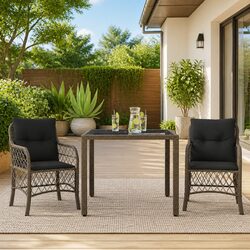 Your Perfect Outdoor Bistro Set: 3-Piece Grey Rattan