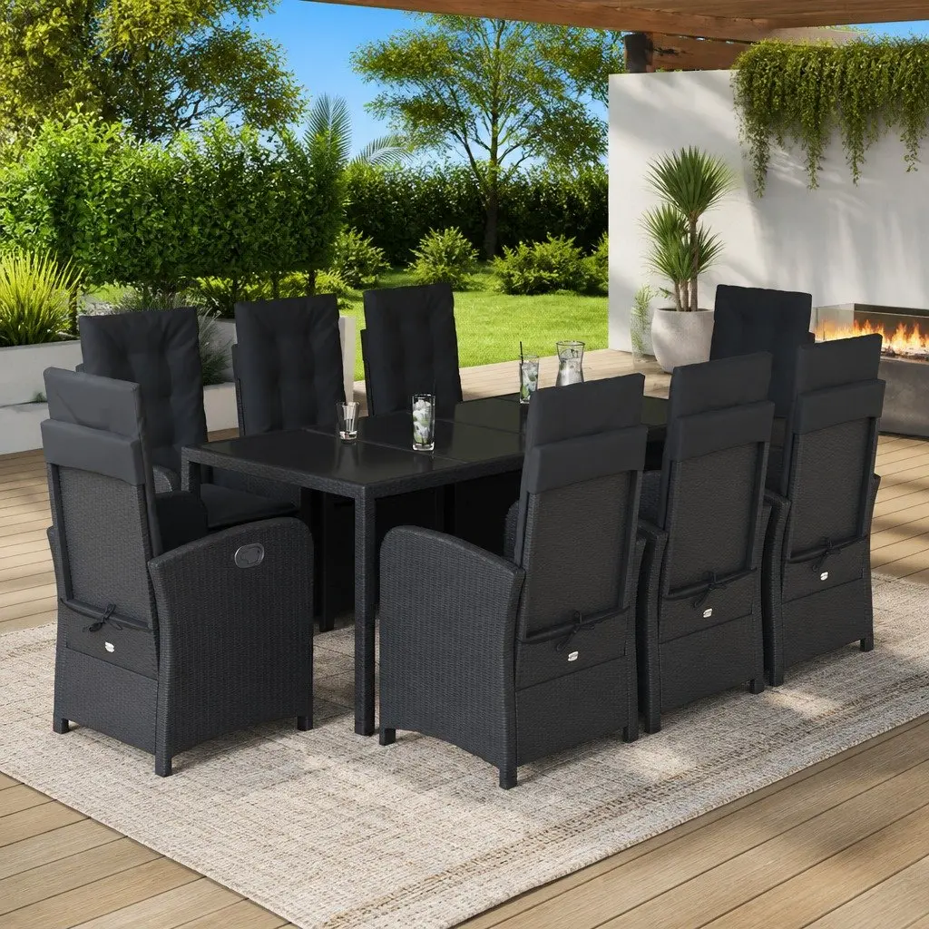 9 Piece Outdoor Dining Set for Relaxation