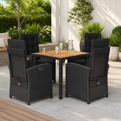 Concise 5-Piece Garden Dining Set for Outdoor Enjoyment