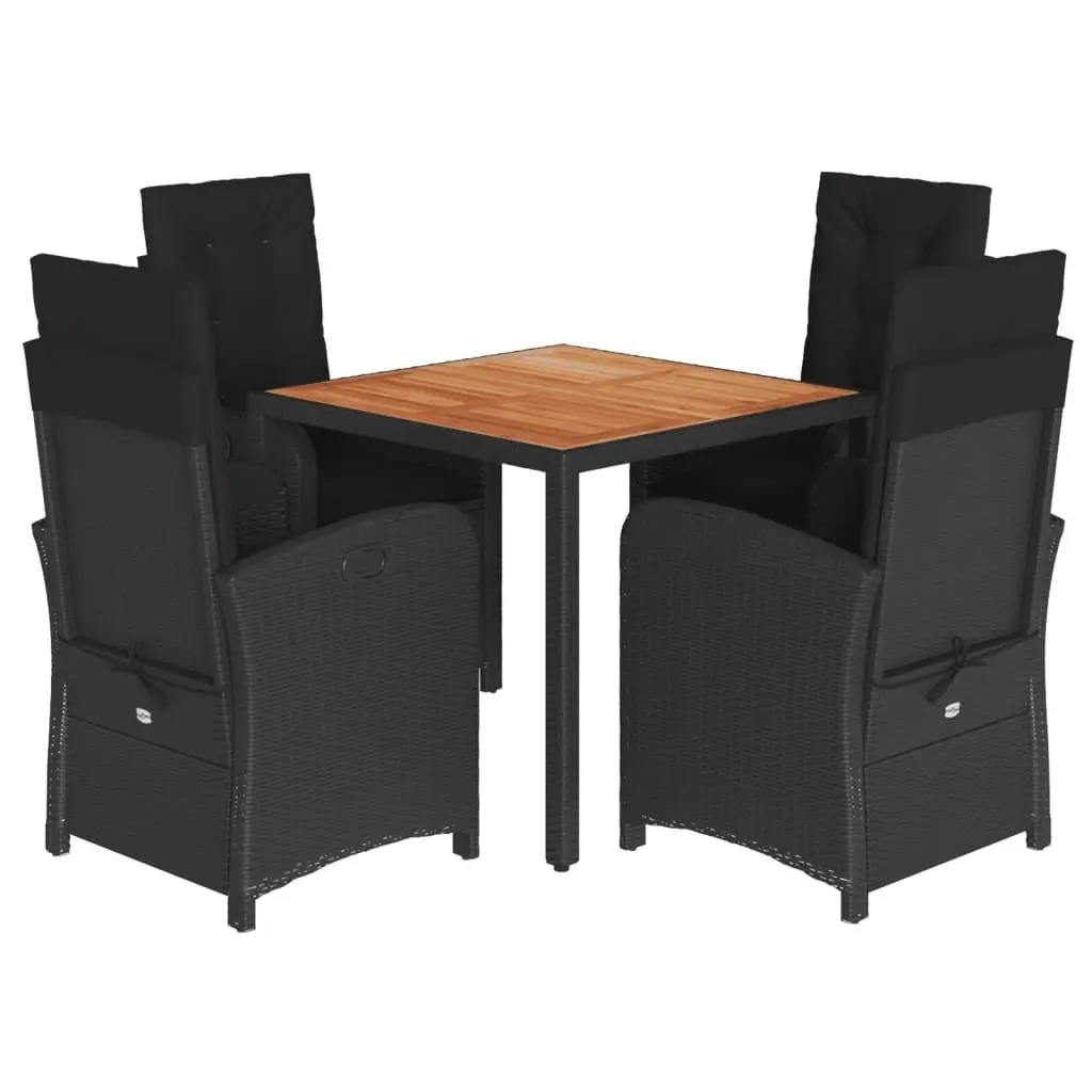 Garden Dining Set 5 Piece Outdoor Furniture Poly Rattan Chairs Table Patio