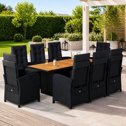 Compact and Stylish 9-Piece Garden Dining Set
