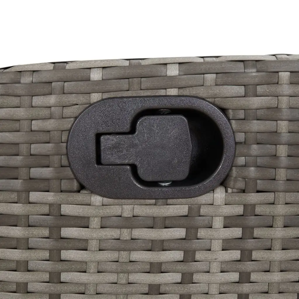 5 Piece Grey Poly Rattan Outdoor Dining Set