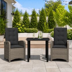 3-Piece Garden Dining Set for Outdoor Use