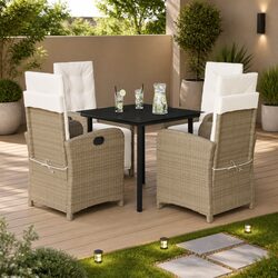 5 Piece Garden Dining Set for Relaxed Outdoor Meals