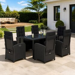 Compact and Stylish 7-Piece Dining Set for Outdoors