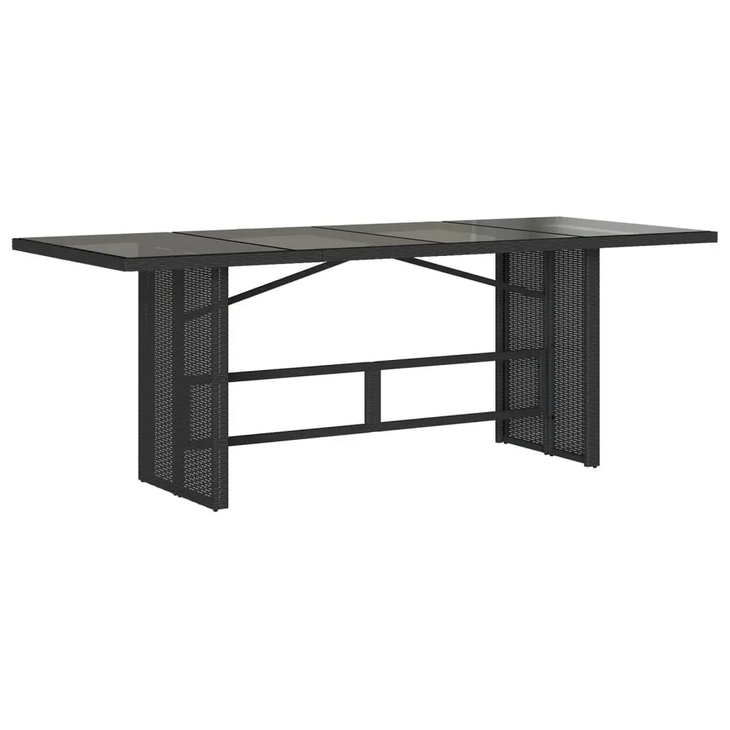 Garden Dining Set Black 9 Piece Outdoor Furniture Poly Rattan with Cushions