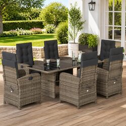 7 Piece Outdoor Dining Set with Cushions