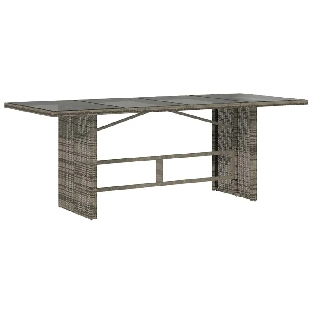 9 Piece Garden Dining Set Grey Poly Rattan with Cushions Adjustable Backrest Outdoor Patio Furniture