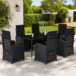 Concise 7-Piece Outdoor Dining Set Overview