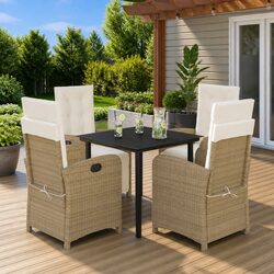 5 Piece Outdoor Dining Set for Small Spaces