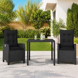 Compact 3-Piece Garden Dining Set for Outdoor Enjoyment