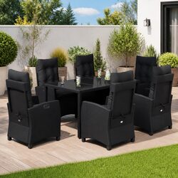 7 Piece Outdoor Dining Set with Cushions