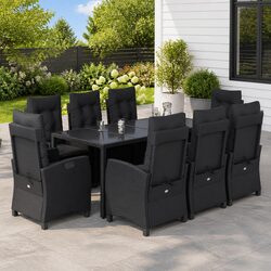 Compact and Stylish 9 Piece Garden Dining Set
