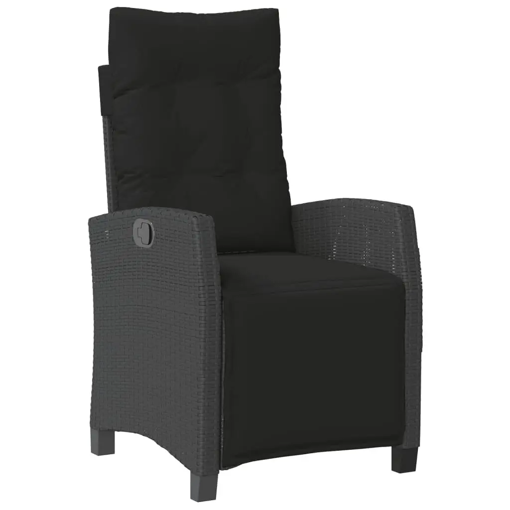 Garden Dining Set Black 9 Piece Outdoor Furniture Poly Rattan Chairs Table