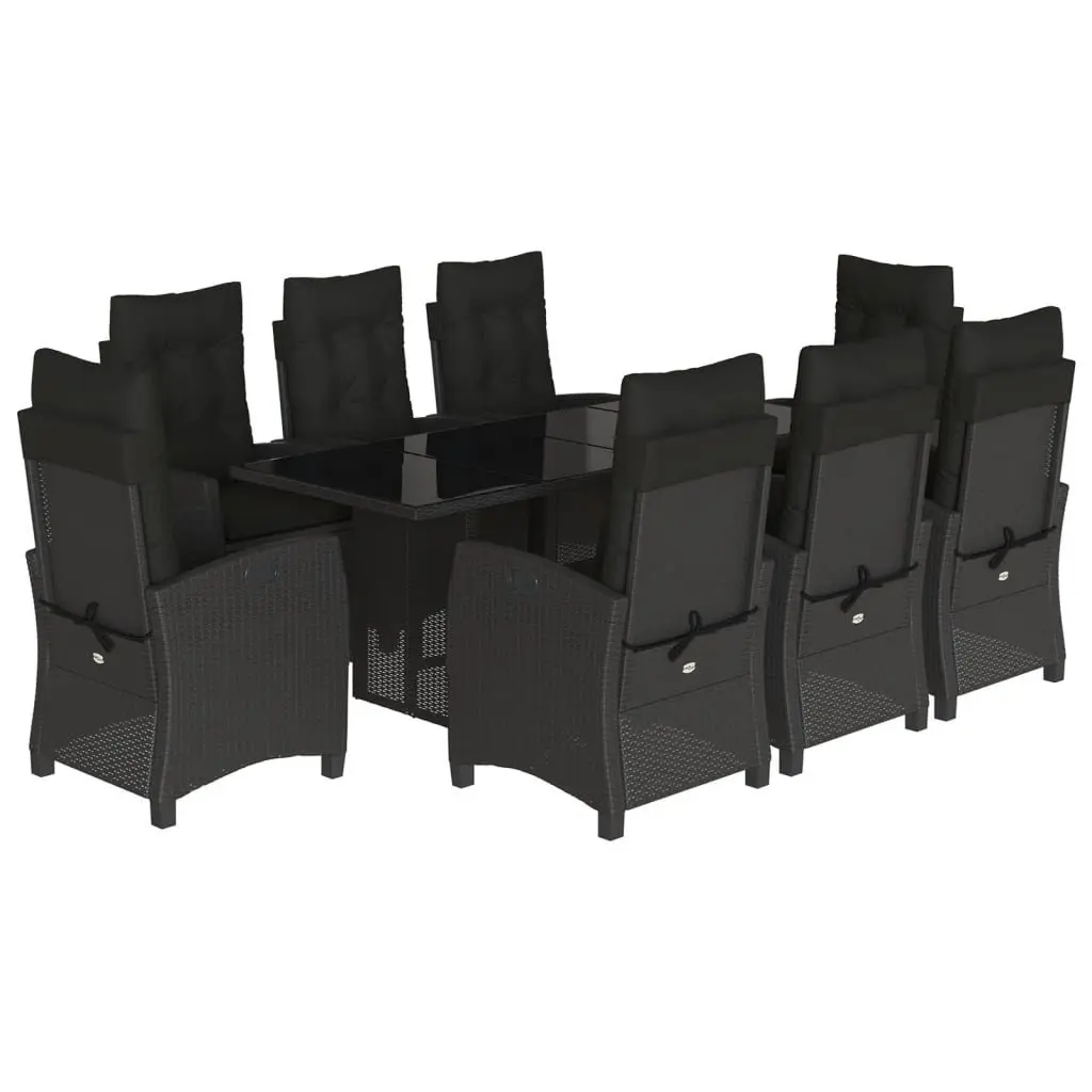 9 Piece Garden Dining Set with Cushions