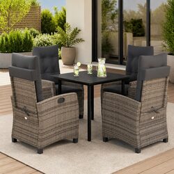 Effortless 5 Piece Garden Dining Set - Grey