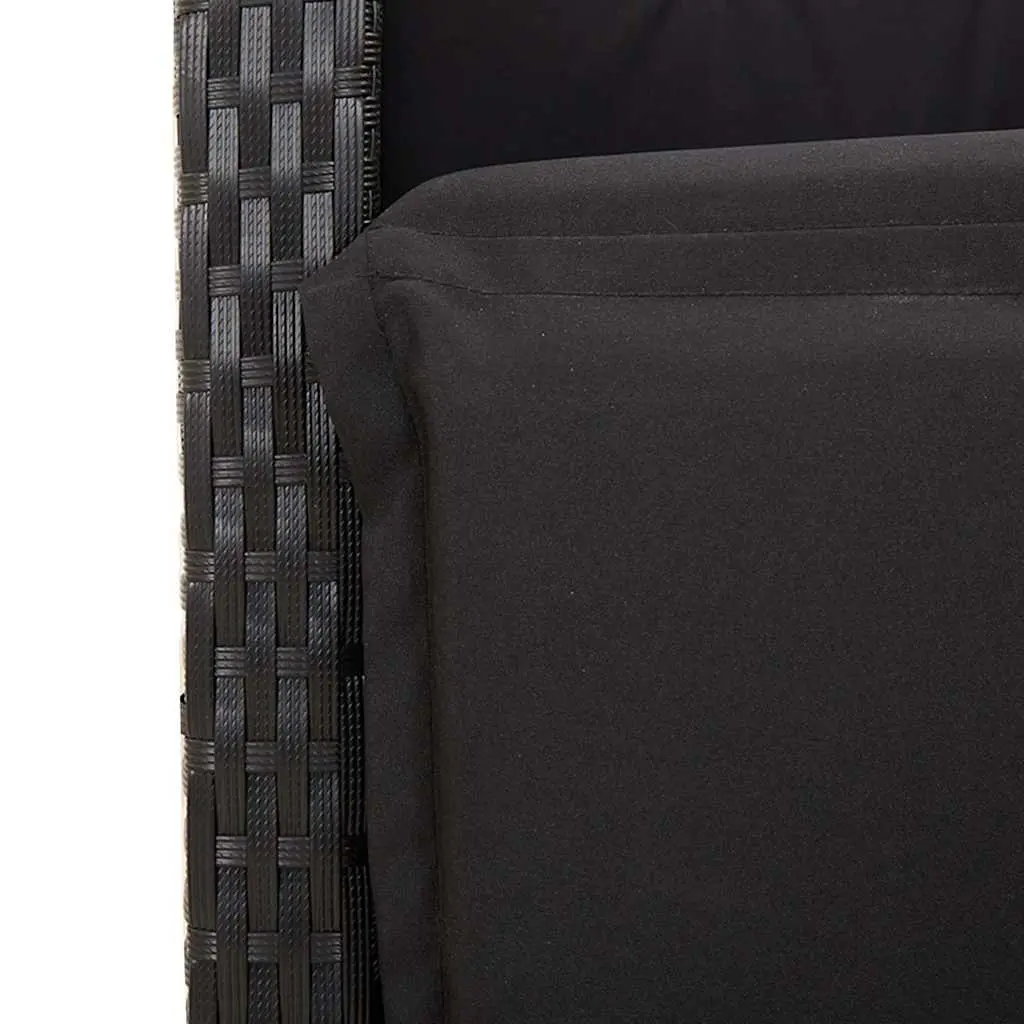 3 Piece Outdoor Dining Set in Black