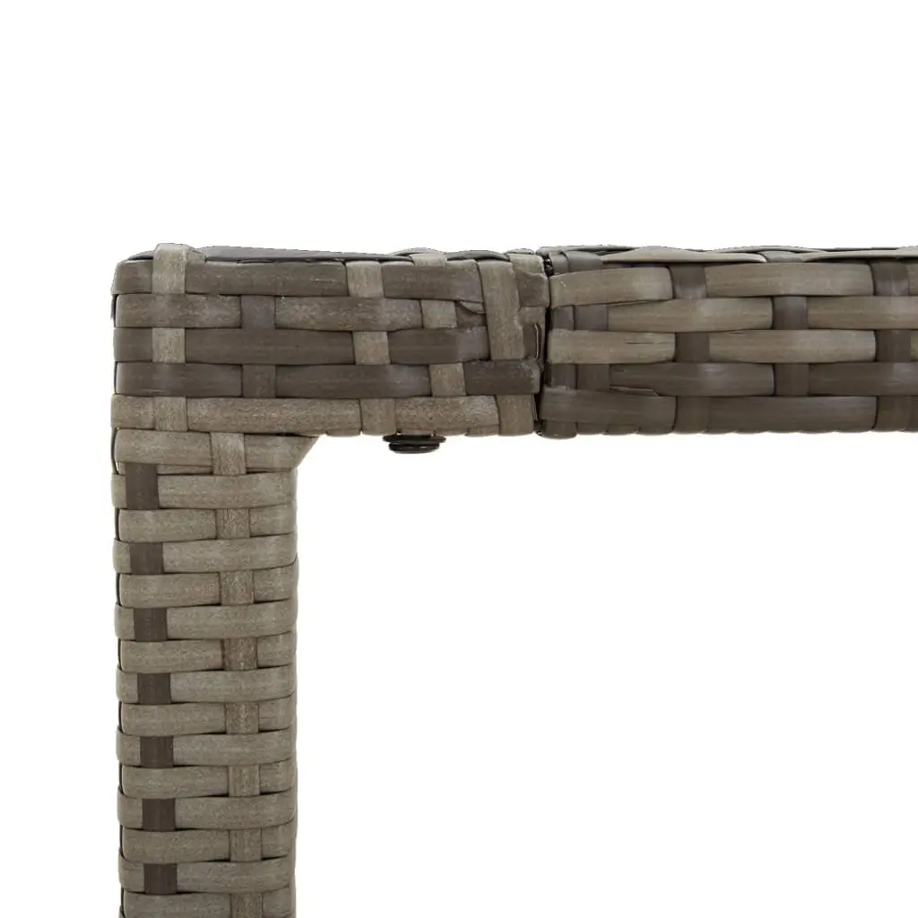 Garden Dining Set 7 Piece Outdoor Furniture Grey Poly Rattan with Cushions