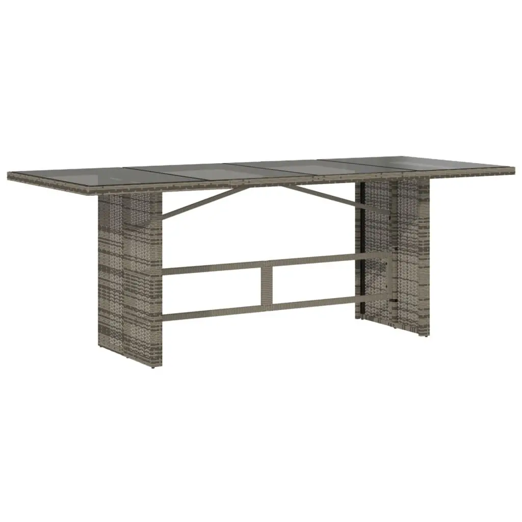 Outdoor Dining Set 7 Piece Garden Furniture Grey Poly Rattan with Cushions