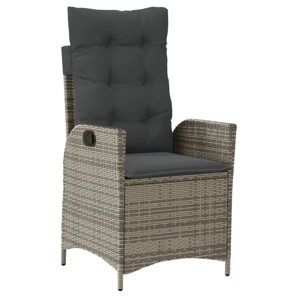 7-Piece Garden Dining Set with Grey Cushions