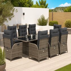 Compact and Comfortable 9 Piece Outdoor Dining Set