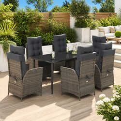 7 Piece Garden Dining Set for Outdoor Spaces