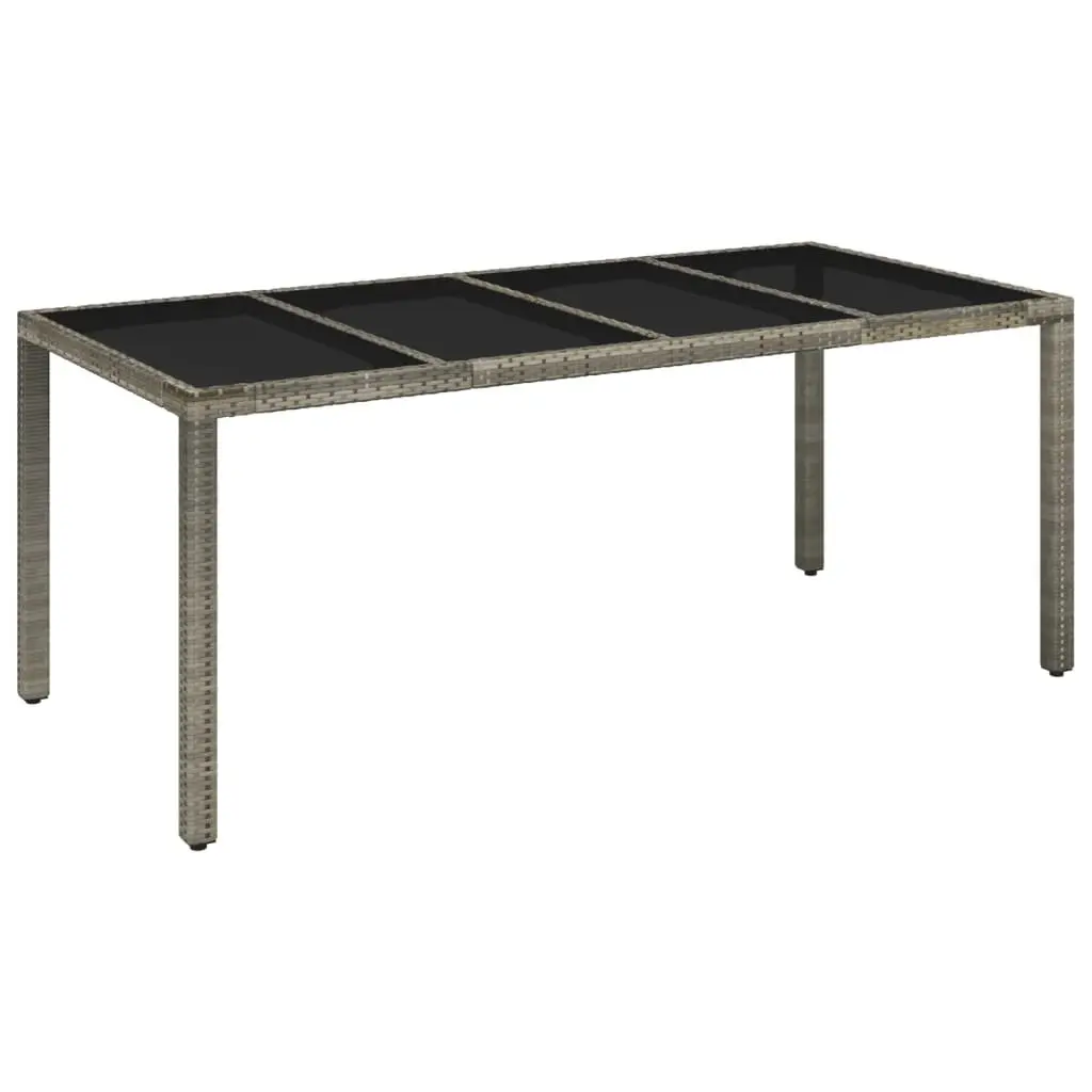 9 Piece Outdoor Dining Set with Grey Finish