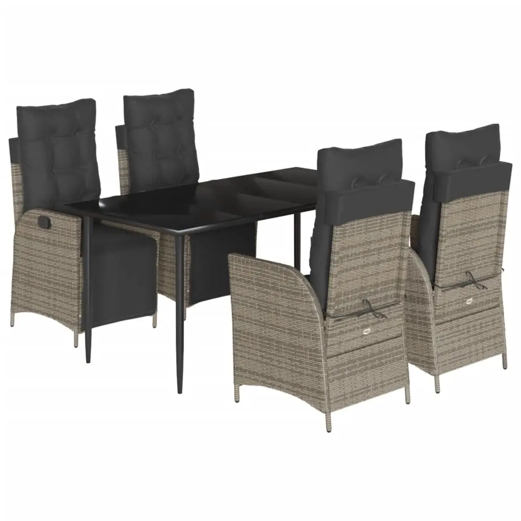 5 Piece Outdoor Dining Set in Grey