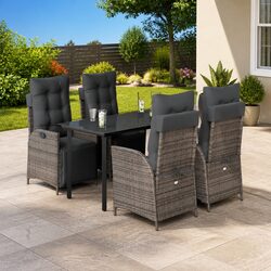 Compact and Stylish 5-Piece Outdoor Dining Set