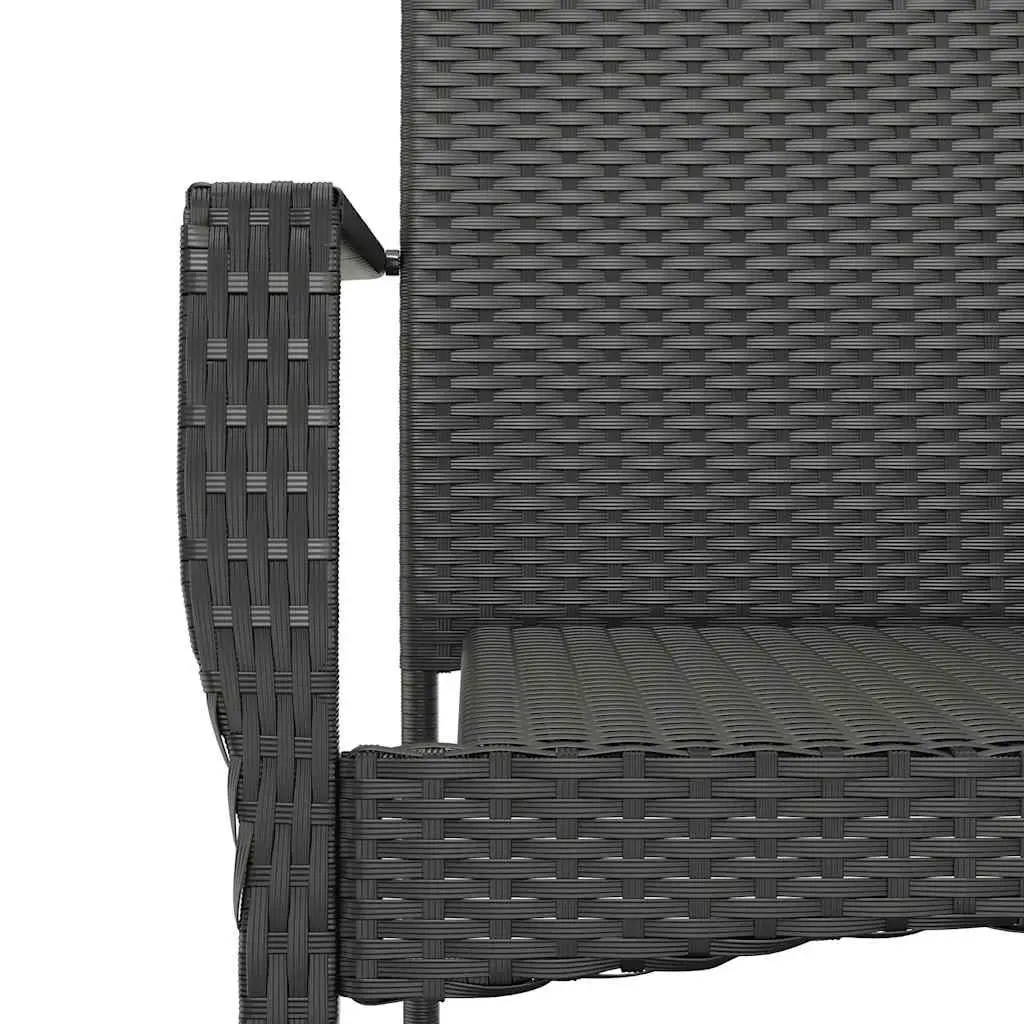 Outdoor Dining Set 9 Piece Garden Furniture Table Chairs Black Poly Rattan