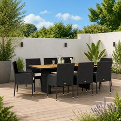 Compact and Comfortable 9 Piece Outdoor Dining Set