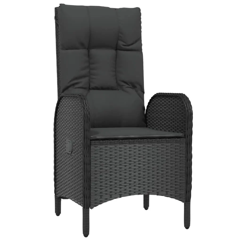 Garden Dining Set 9 Piece Outdoor Patio Furniture Black Poly Rattan with