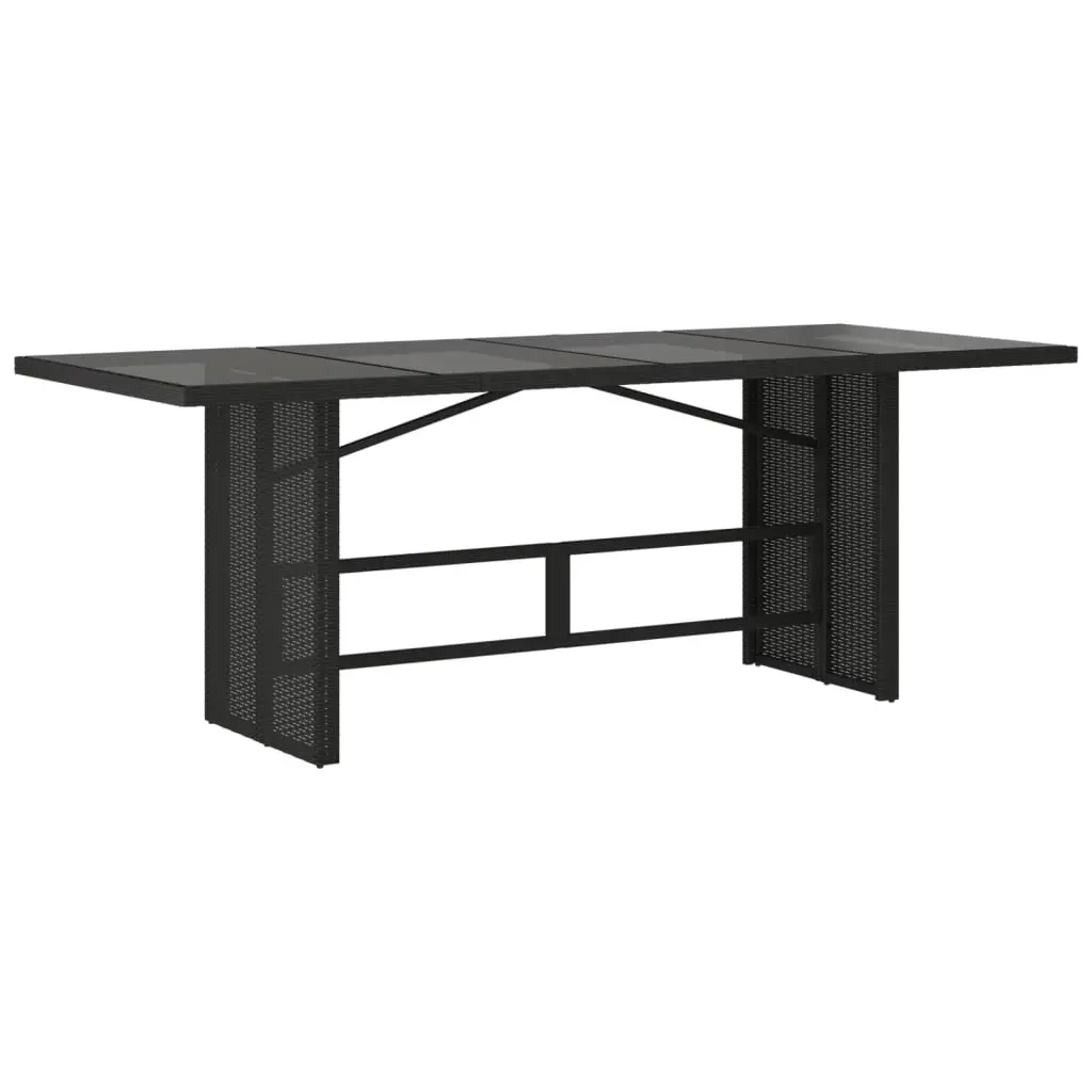 Garden Dining Set 9 Piece Outdoor Patio Furniture Black Poly Rattan with